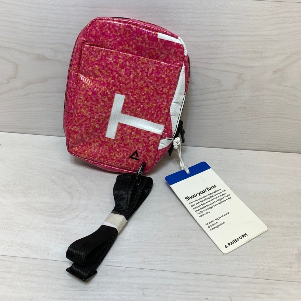 Rareform Unisex Sydney Sling Bag Crossbody Pink Repurposed Billboard Vinyl